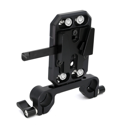 V-Mount Battery Plate/V-Lock Battery Plate with Dual 15mm Rod Clamp