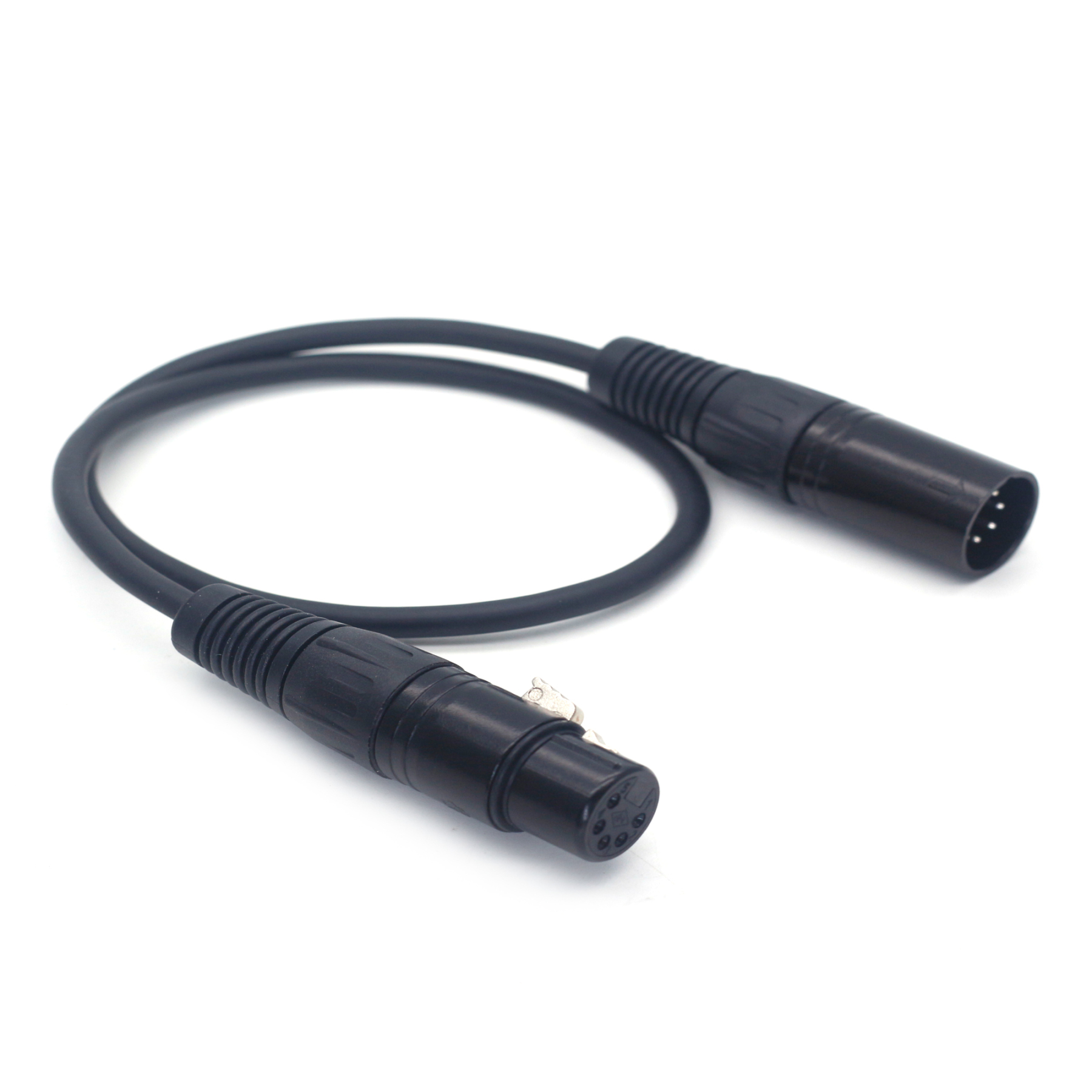 Power Cable XLR 5Pin Male to Female DMX Cable for Stage Lighting Input & Output