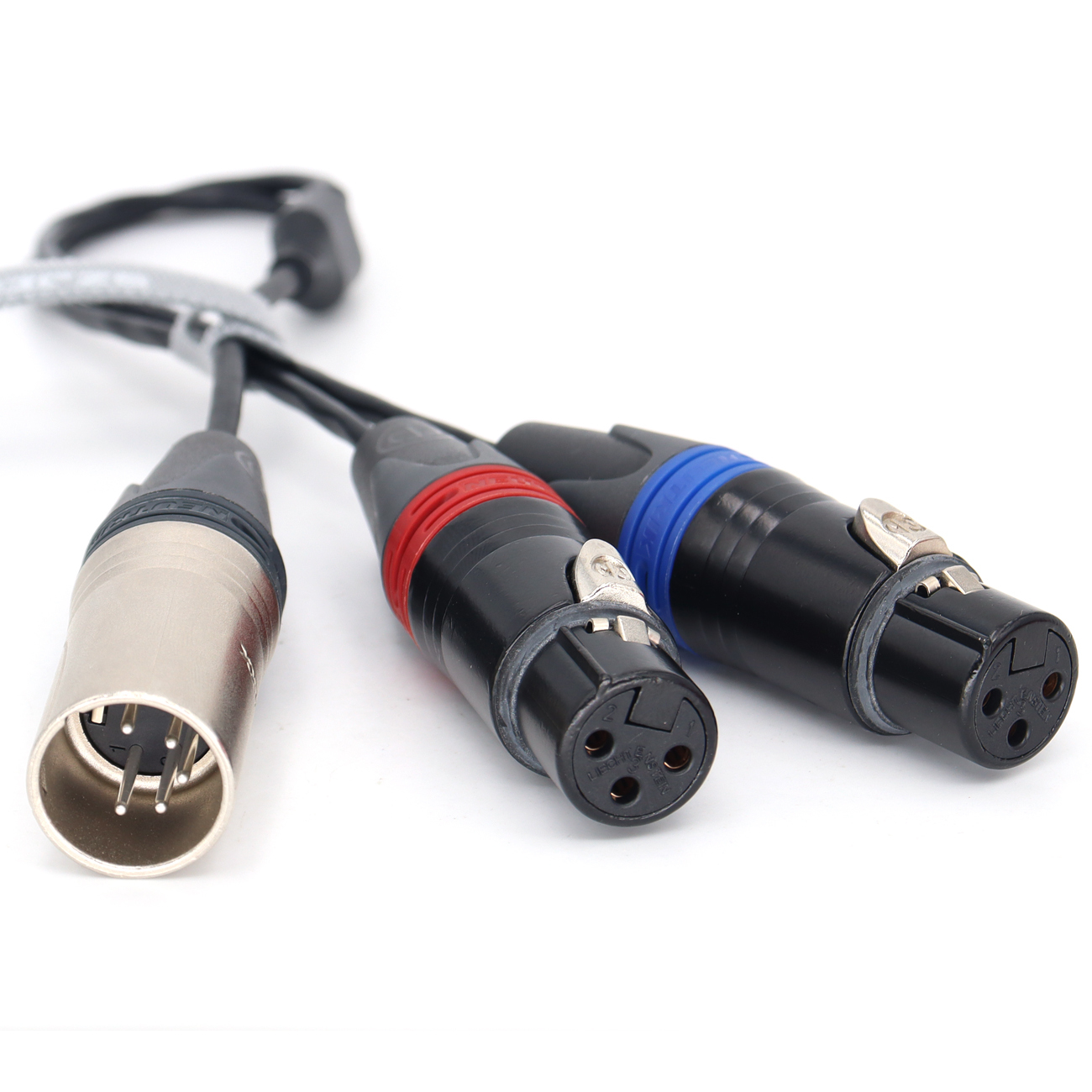 Audio Cable NEUTRIK XLR 5Pin Male to Dual XLR 3Pin female for ARRI Amira，sony Venice 