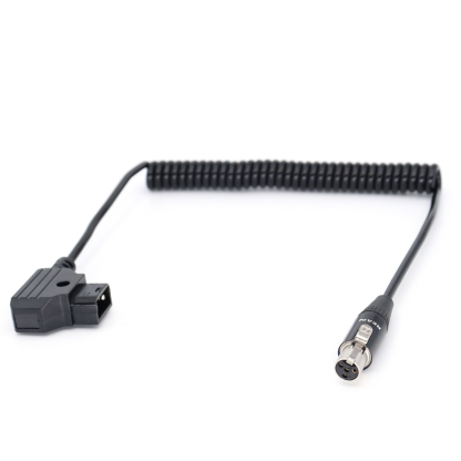 Power Cable D-TAP to TA4F Mini XLR 4Pin Female for Tvlogic 058/056/055 Monitor