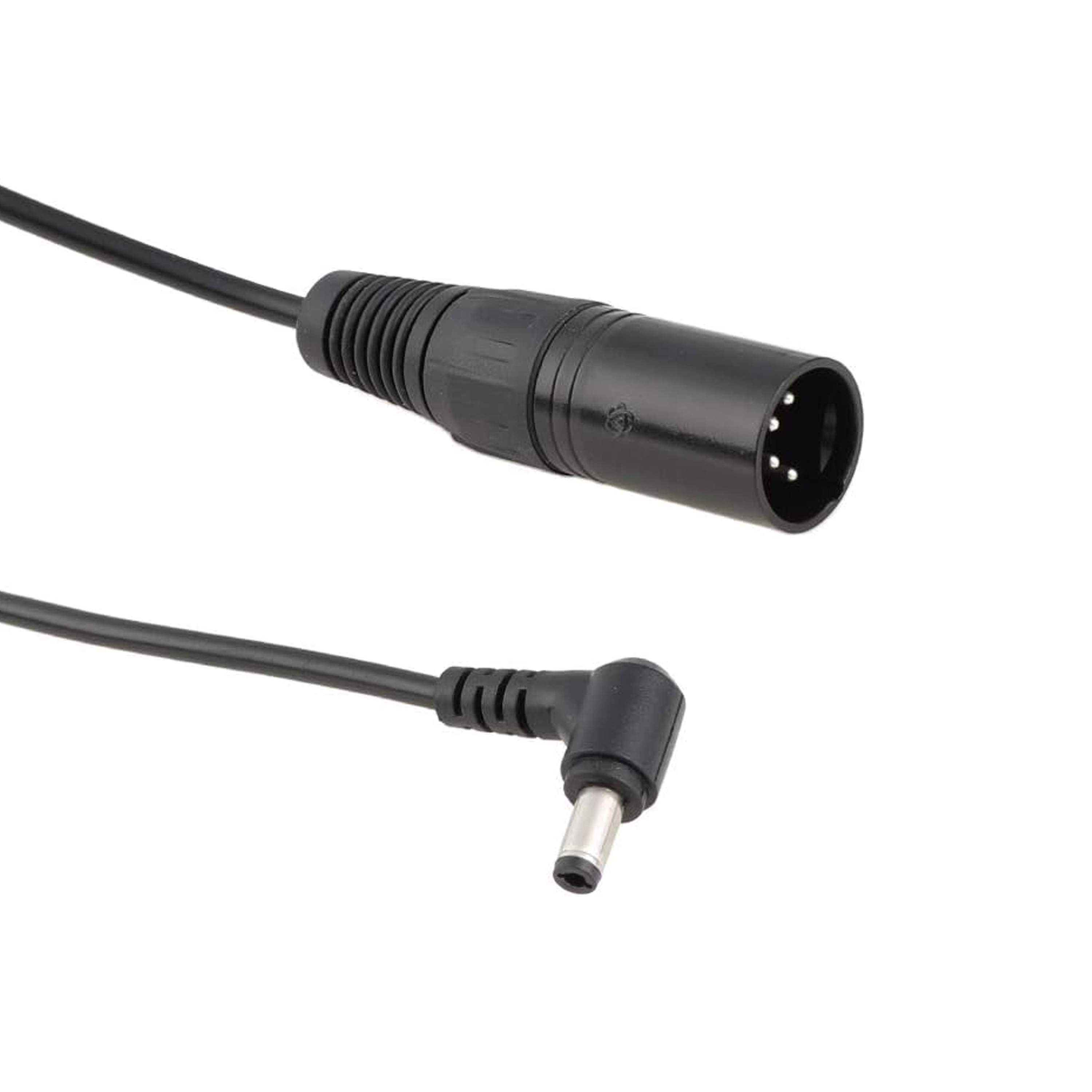 12V Power Cable XLR 4Pin to DC Barrel 5.5x2.5mm for Blackmagic Video Assist, Atomos Shogun Flame Ninja V Monitor