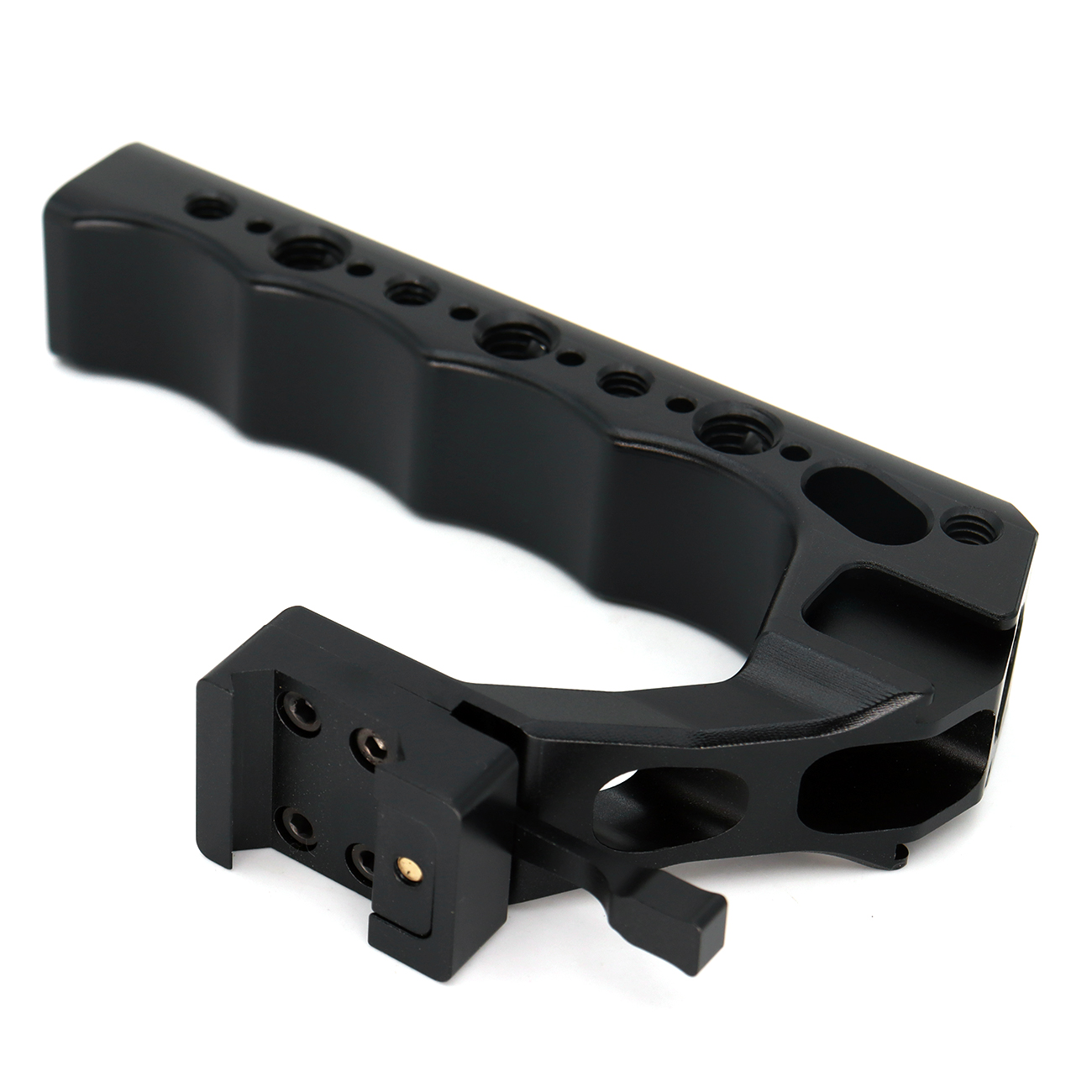 Camera Top Handle with 3/8" ARRI Locating Pins, with 1/4" 3/8" Threads and 3 Cold Shoes, Compatible with ARRI Handles