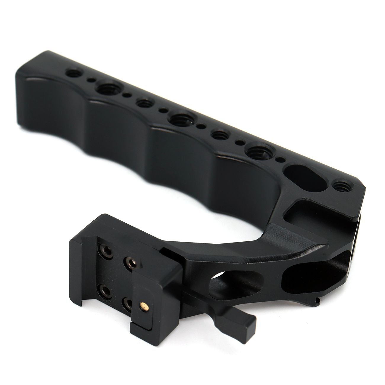 Camera Top Handle with 3/8" ARRI Locating Pins, with 1/4" 3/8" Threads and 3 Cold Shoes, Compatible with ARRI Handles