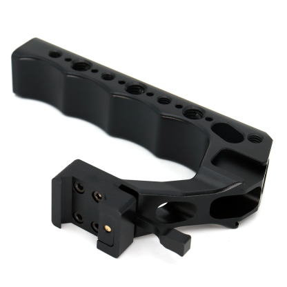 Camera Top Handle with 3/8" ARRI Locating Pins, with 1/4" 3/8" Threads and 3 Cold Shoes, Compatible with ARRI Handles