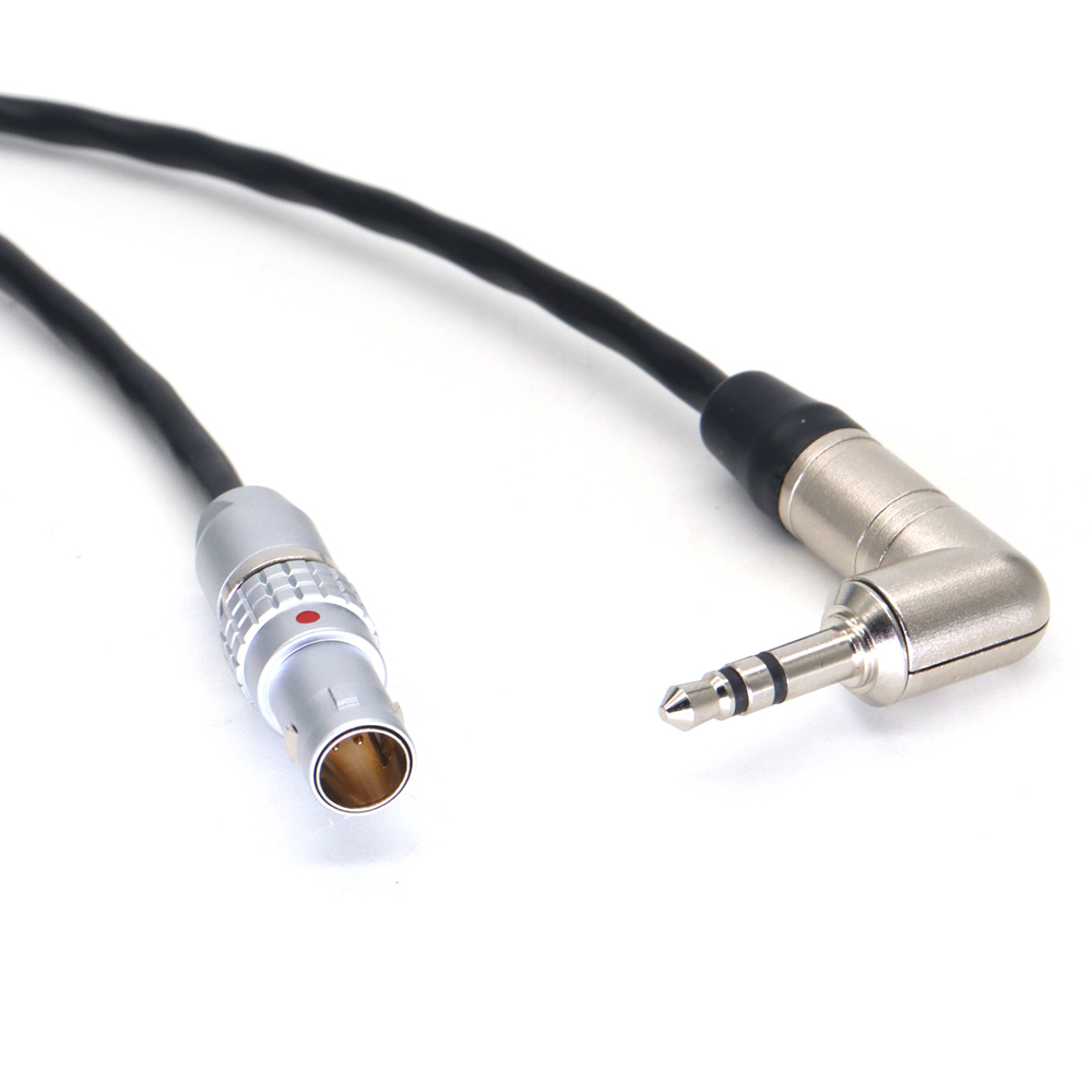 Timecode Cable Elbow 3.5mm TRS to Short 0B 5Pin for ARRI Alexa Mini/XT