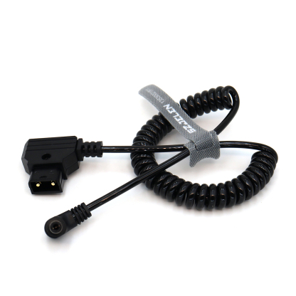 D-tap to Right Angle DC 2.5mm Coiled Power Cable