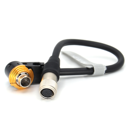 HR25A-9P-20P 20Pin male to female for Zacuto Z-C18C Right Angle Cable for Canon 18 -80 Lens & Canon ZSG-C10 Zoom Grip