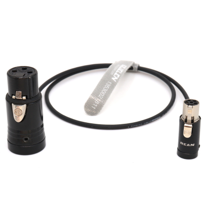 Low-Profile XLR 3Pin Female to TA5F "sommer cicada" cable. For Balanced LINE level signals into Lectrosonics transmitters