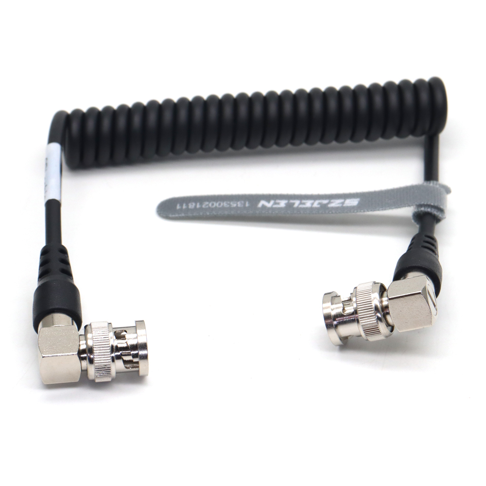 HD SDI Video Coiled Cable 75Ohm Coaxial Cable Camera SDI Video Cable