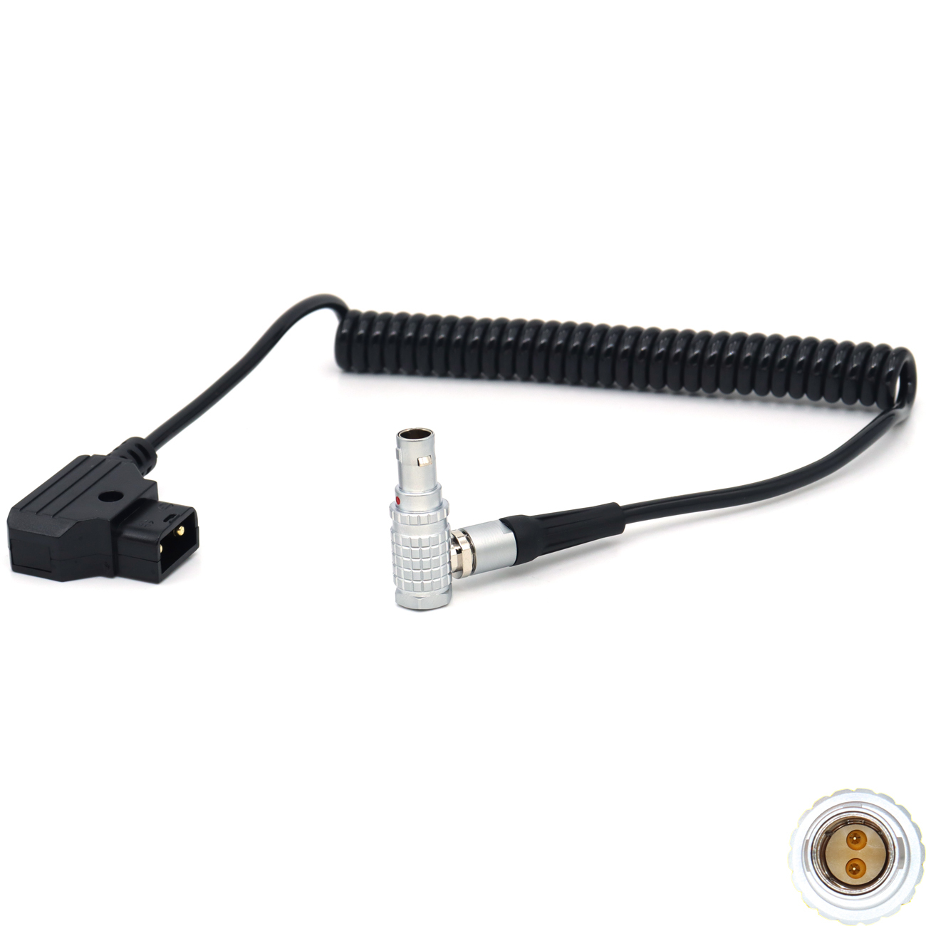 Power Coiled Cable D-tap to 0B 2Pin for Teradek Bolt Pro 1000/3000ft