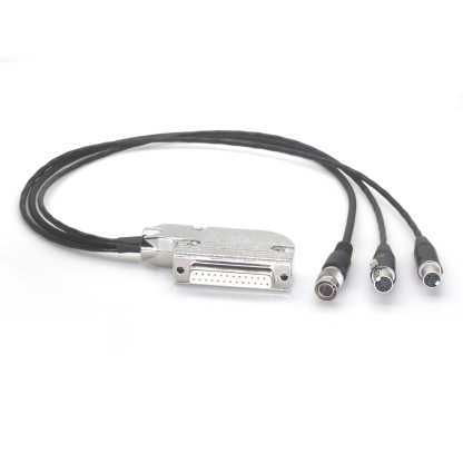 DB25 to Dual TA3F and Hirose 4Pin Audio Connection Cable for Lectrosonics, Wisycom, Sennheiser, Sony Receivers