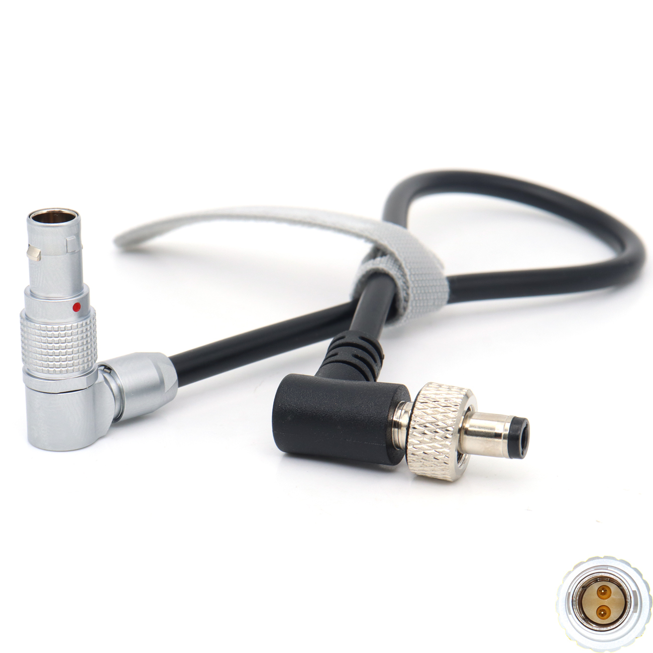 Power Cable Adjustable Plug 0B 2Pin to DC2.5 Screws for SmaHD 702 Monitor, Transmission Power