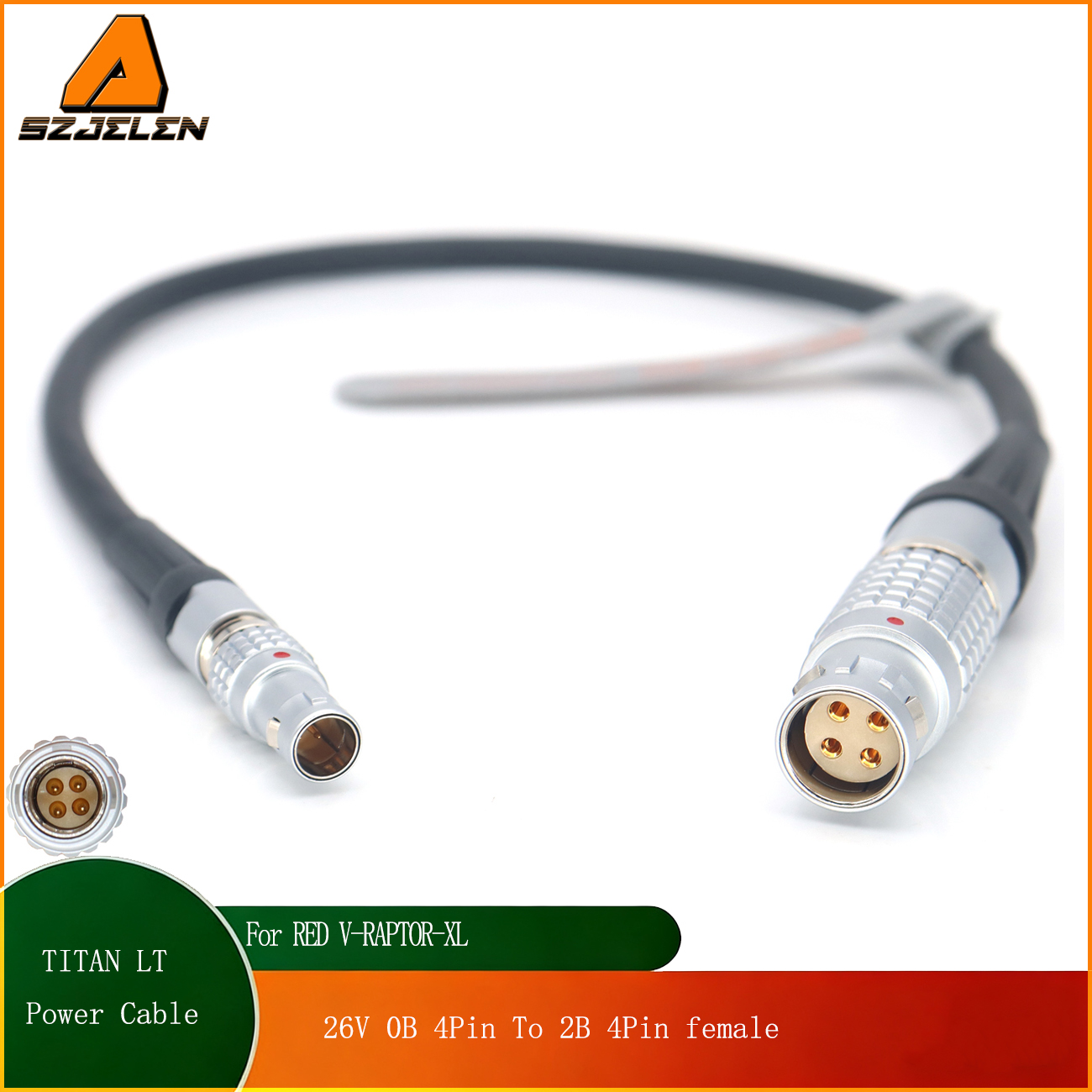 FOR Titan LT three-axis remote control gimbal 26V 0B 4Pin To 2B 4Pin female power cord For RED V-RAPTOR-XL