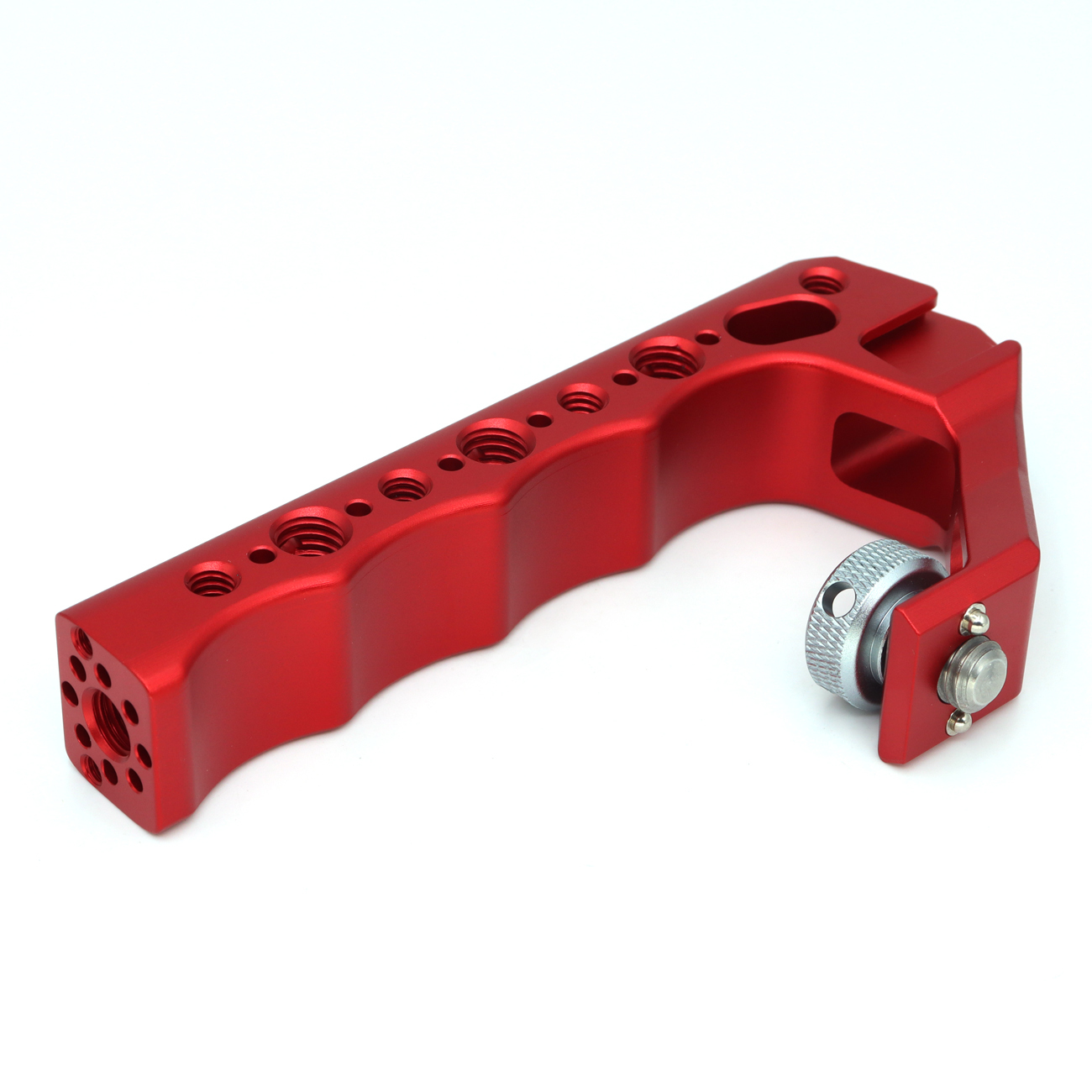 Camera Top Handle with 3/8" ARRI Locating Pins, with 1/4" 3/8" Threads and 3 Cold Shoes, Compatible with ARRI Handles