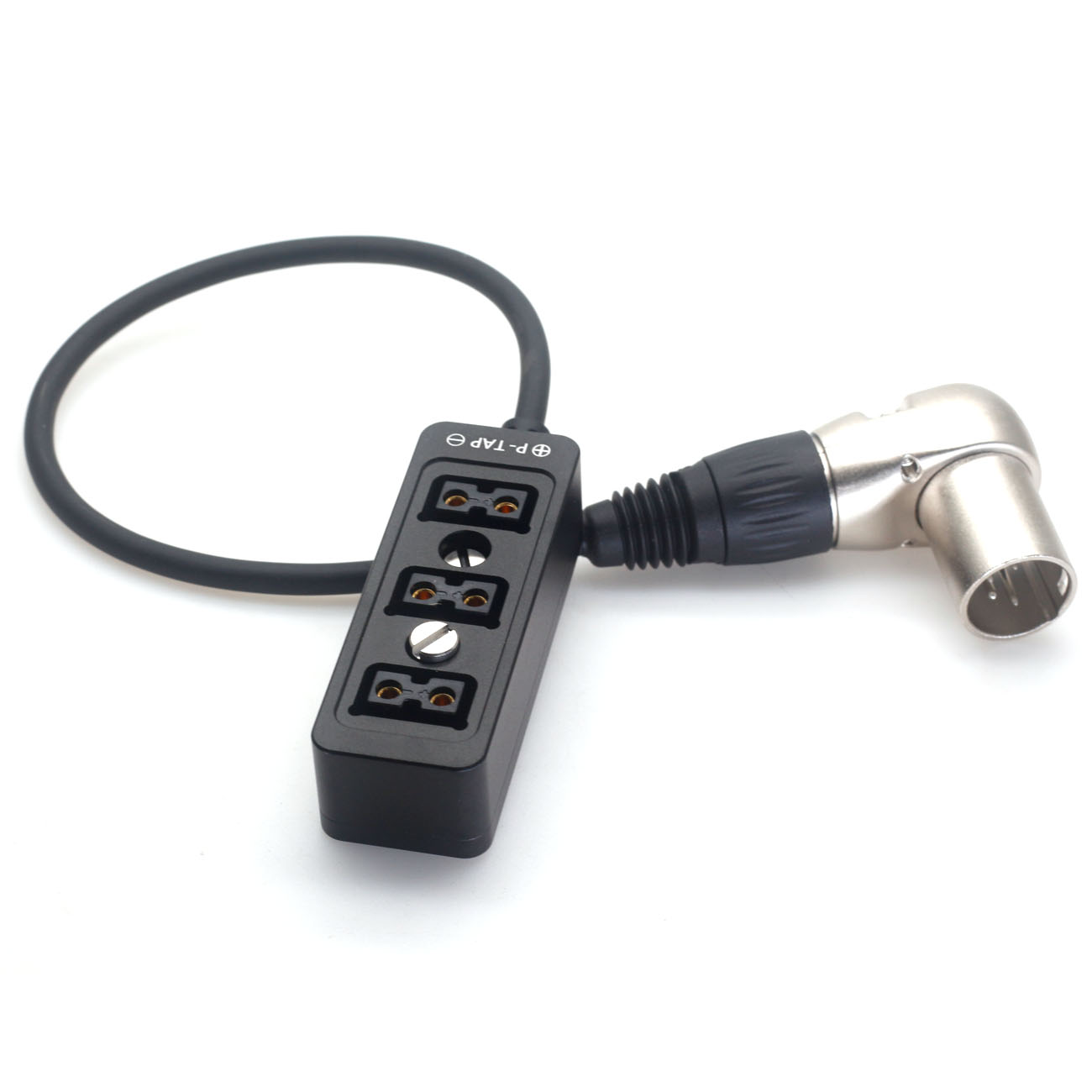 Elbow XLR 4Pin to D-tap Power three-way splitter for Blackmagic URSA Mini Pro