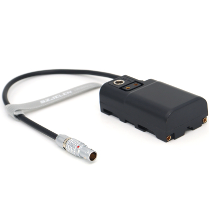 0B 2Pin Male to NP-F550/NP-F570/970 Power Coupler DC Dummy Battery for SONY