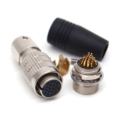 HR25-9TP 12/16/20Pin Plug Socket Power Cables, Industrial Camera Connector Male and Female, Female and Male