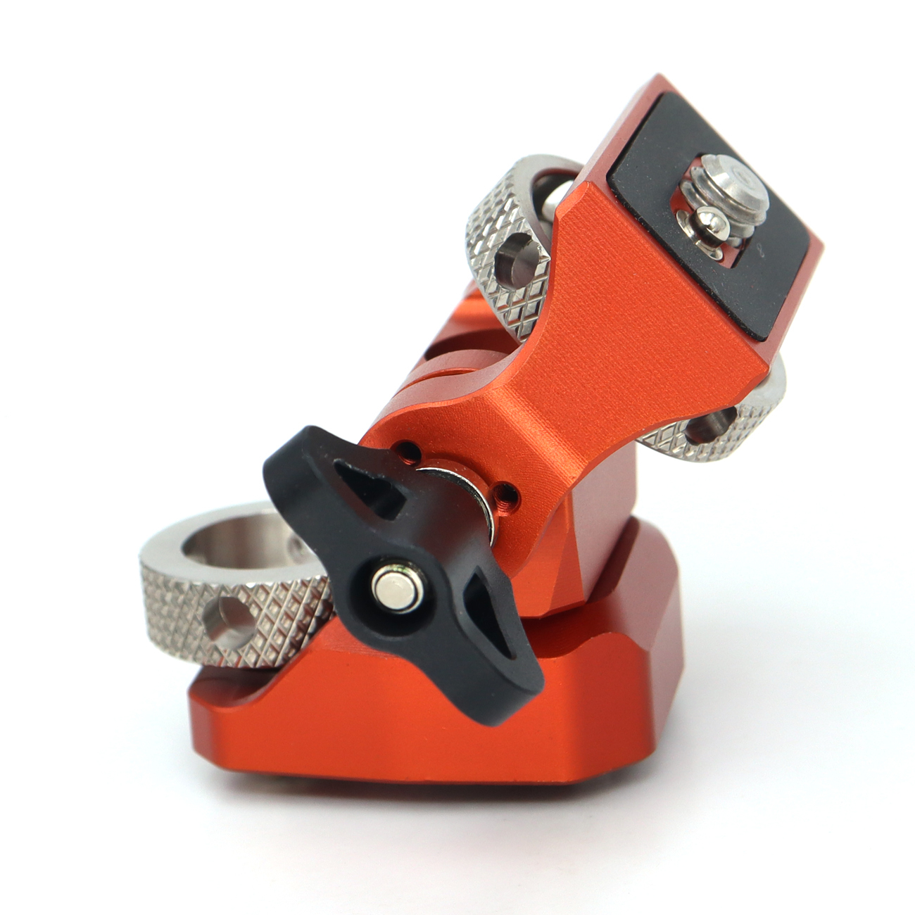 NATO Clamp/Cold Shoe/3/8/1/4 Screw DSLR Monitor Mount for ARRI Mount, 180° Tilt and 360° Swivel