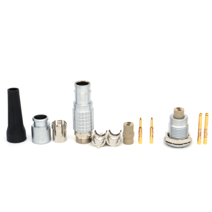 FGG EGG 0B 1B 2~7Pin Metal Circular Connector Without Welding, Crimping Plug Socket