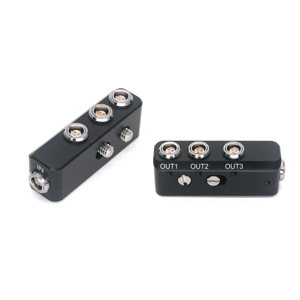 RS 3Pin Female to 3x RS 3Pin Female Power Three Way Splitter For Sony Venice Rs 3pin 24V Distributor With 1/4 Screw
