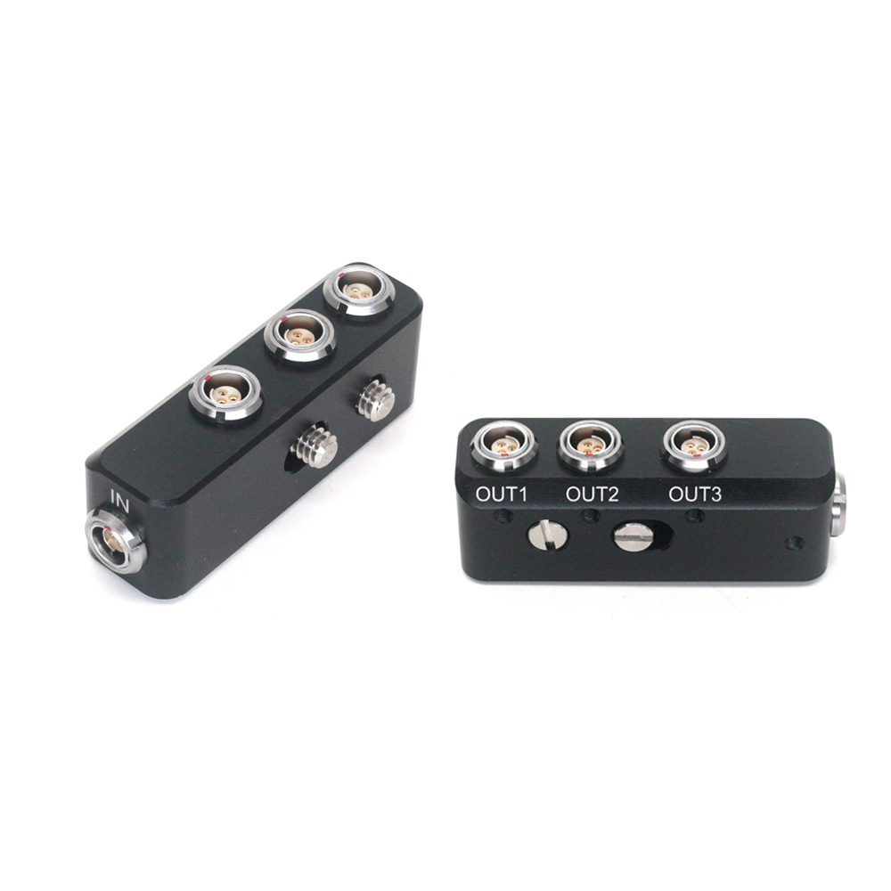 RS 3Pin Female to 3x RS 3Pin Female Power Three Way Splitter For Sony Venice Rs 3pin 24V Distributor With 1/4 Screw