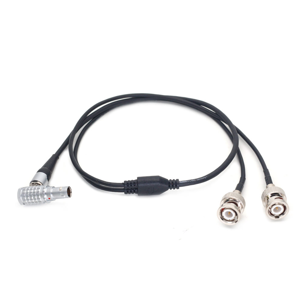 Timecode Cable Ambient Lockit 0B 5Pin to Zoom F4/F8 Dual BNC Input/Output
