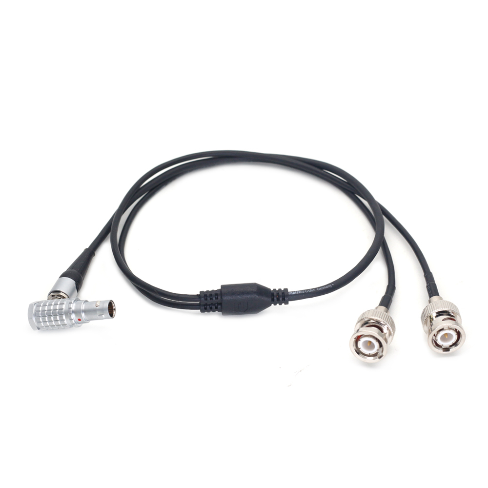 Timecode Cable Ambient Lockit 0B 5Pin to Zoom F4/F8 Dual BNC Input/Output