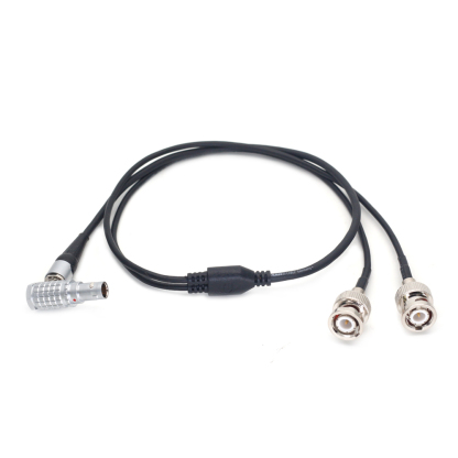 Timecode Cable Ambient Lockit 0B 5Pin to Zoom F4/F8 Dual BNC Input/Output