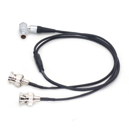 Timecode Cable Ambient Lockit 0B 5Pin to Zoom F4/F8 Dual BNC Input/Output