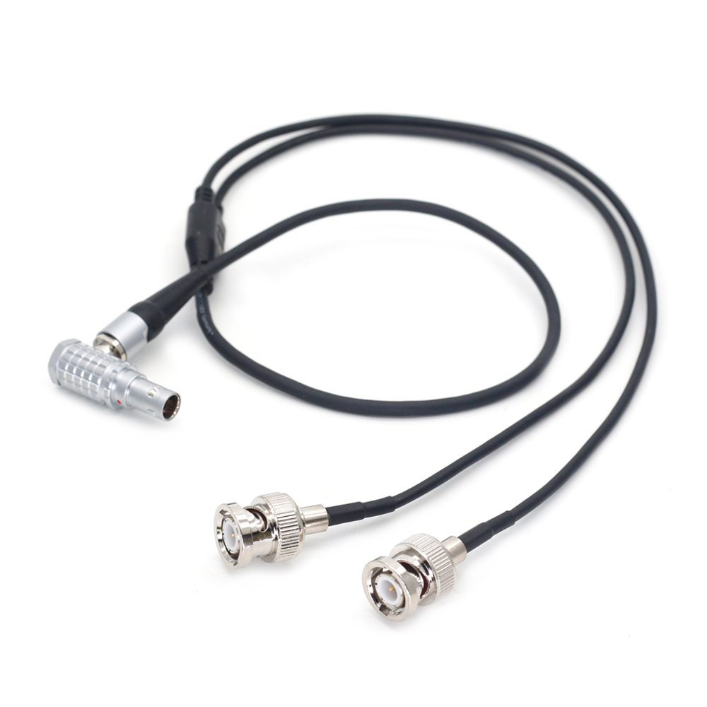 Timecode Cable Ambient Lockit 0B 5Pin to Zoom F4/F8 Dual BNC Input/Output