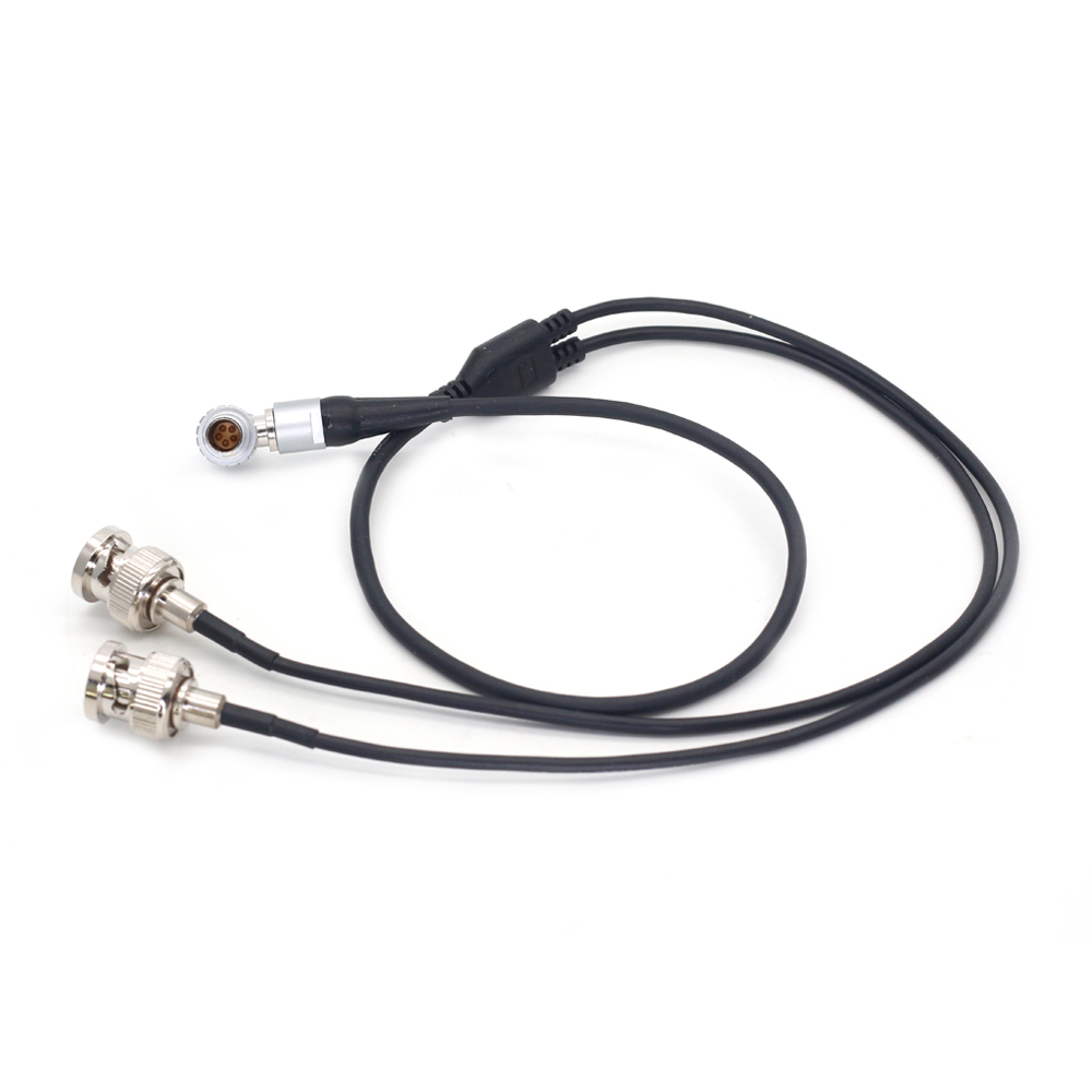 Timecode Cable Ambient Lockit 0B 5Pin to Zoom F4/F8 Dual BNC Input/Output