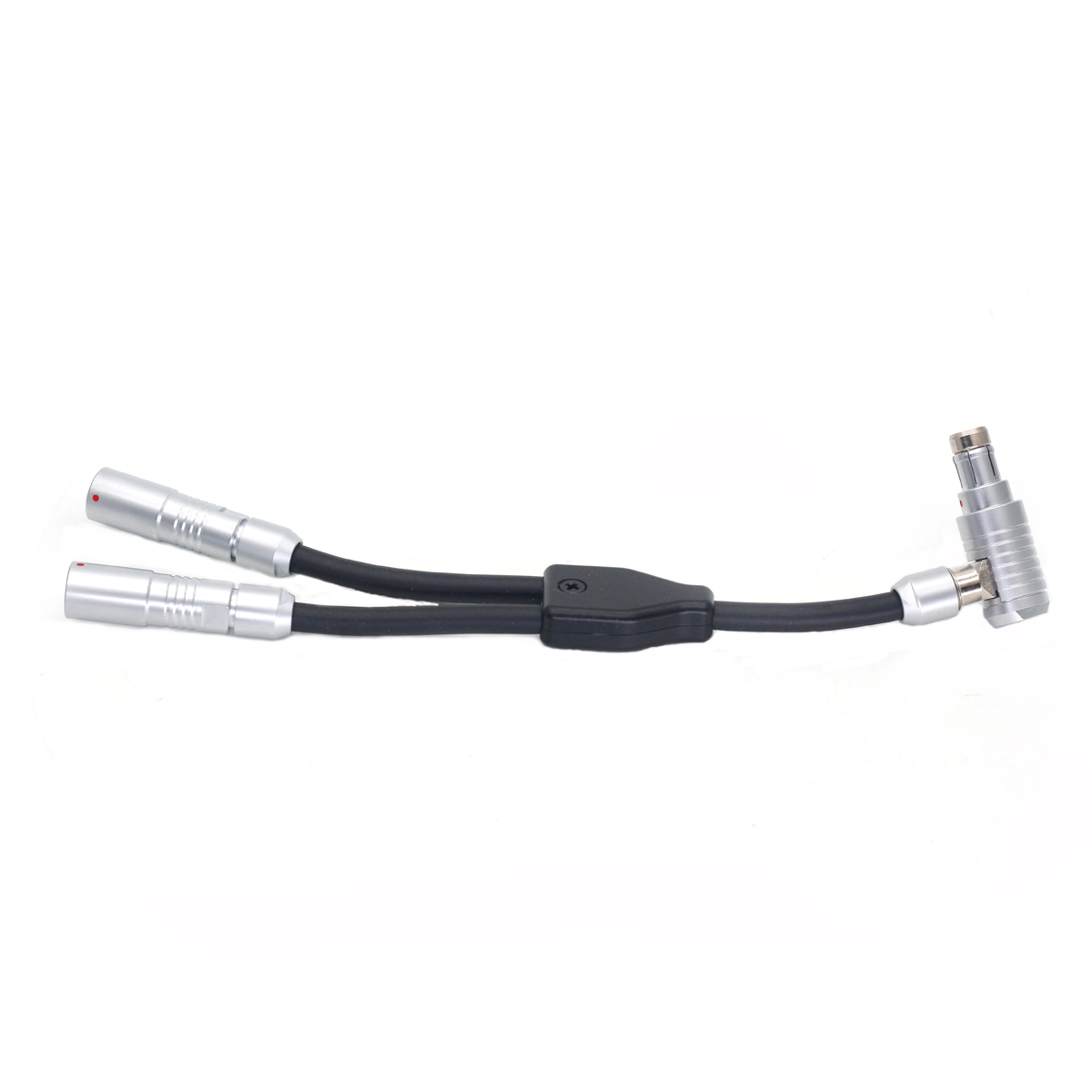 Elbow RS 3Pin to Dual RS 3Pin Female Way Splitter for SONY CineAlta Camera RS 3Pin Extension Socket 10cm