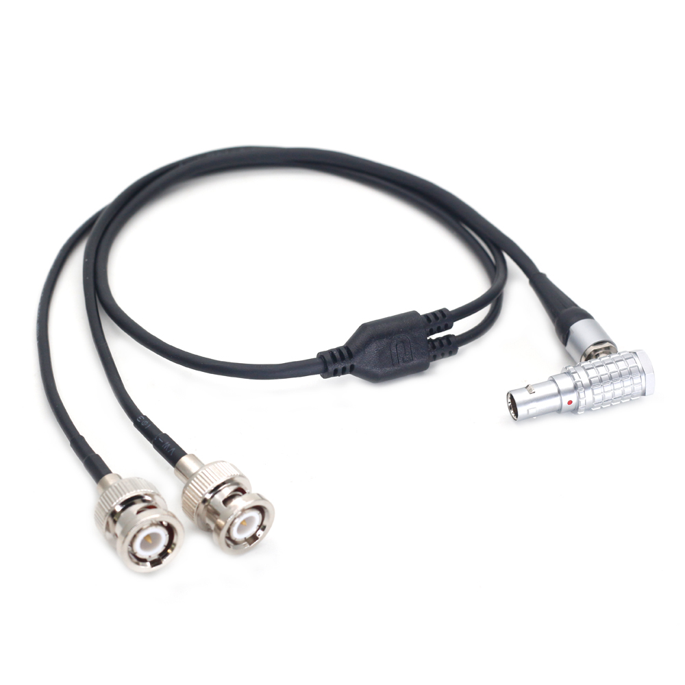 Timecode Cable Ambient Lockit 0B 5Pin to Zoom F4/F8 Dual BNC Input/Output
