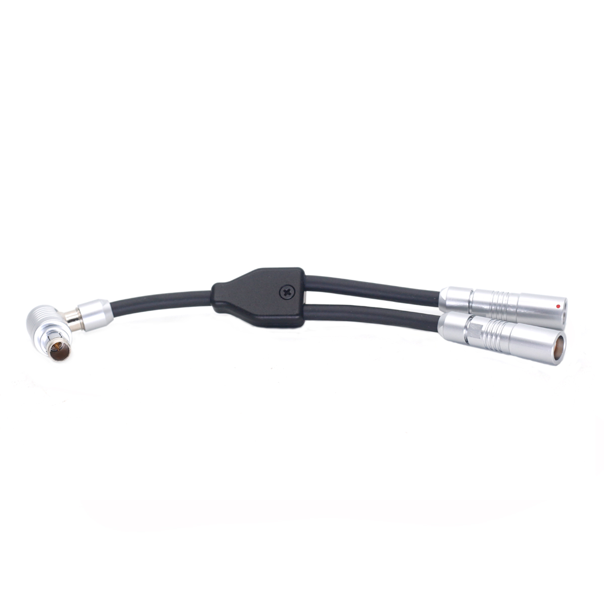 Elbow RS 3Pin to Dual RS 3Pin Female Way Splitter for SONY CineAlta Camera RS 3Pin Extension Socket 10cm