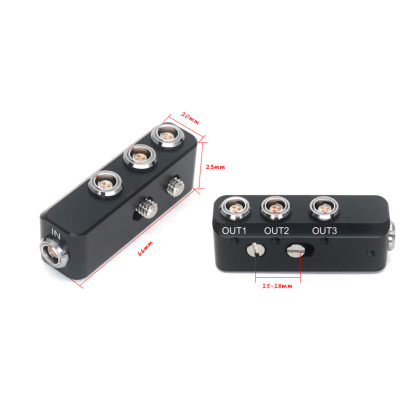 RS 3Pin Female to 3x RS 3Pin Female Power Three Way Splitter For Sony Venice Rs 3pin 24V Distributor With 1/4 Screw