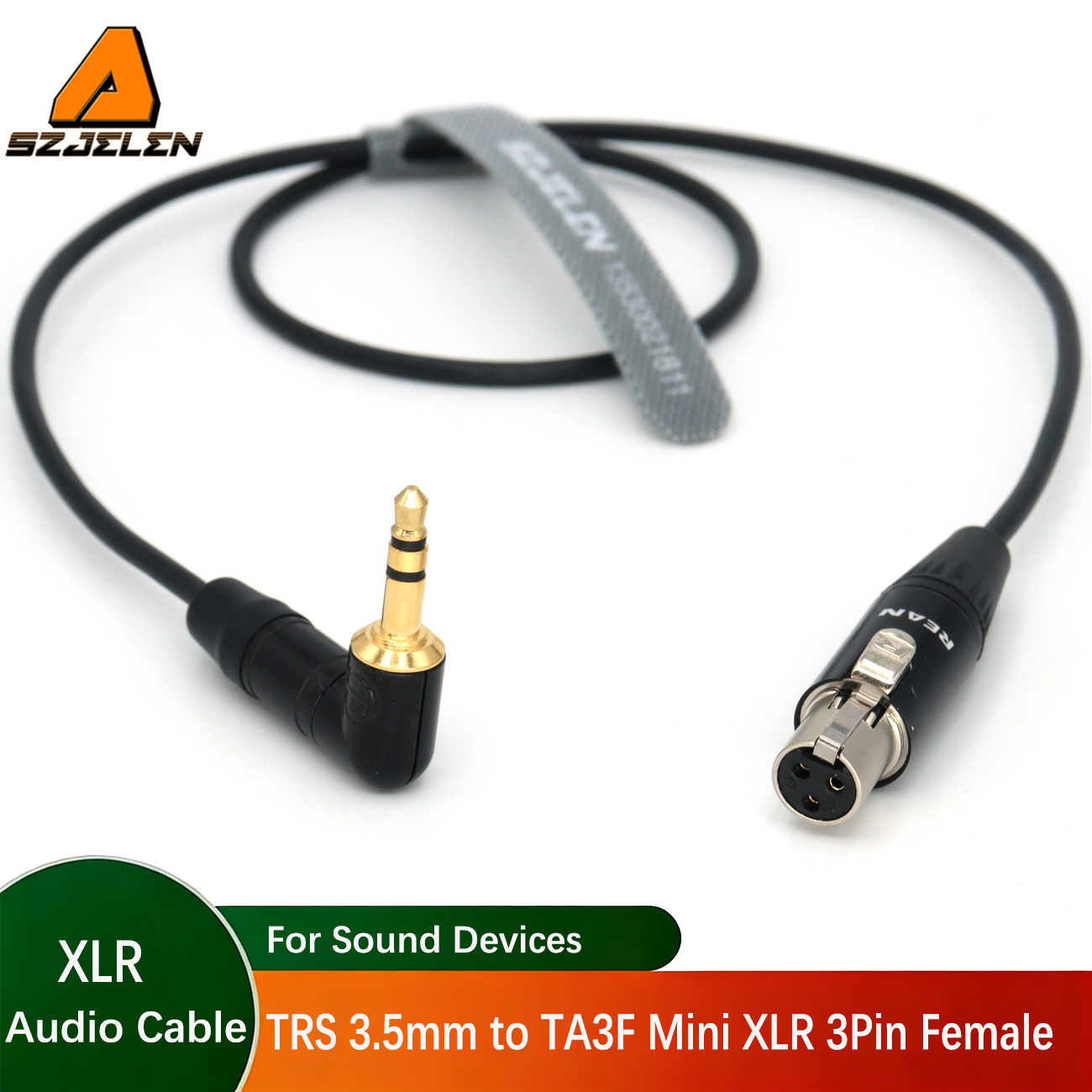 Audio Cable 3.5mm TRS to TA3F Mini XLR 3Pin Female for Sound Devices 633 664 688 Mixer, Sony UWP-D11 Mic, Sennheiser EK