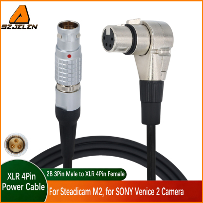 Power Cable Steadicam m2 2B 3Pin to XLR 4Pin Female for SONY Venice 2