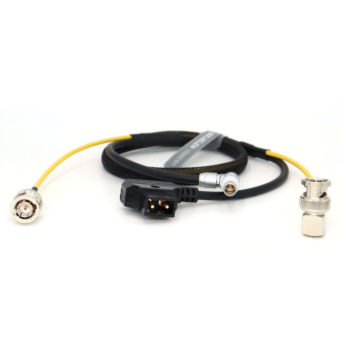 Power Video Cable D-tap to Adjustable Elbow 0B 2Pin + 75ohm SDI for Teradek, Vaxis Transmission