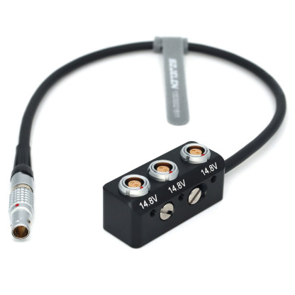 12V 0B 2Pin/RS 3Pin/D-tap to 3*0B 2Pin Female Hub Adapter Splitter for Camera ARRI, SONY, RED