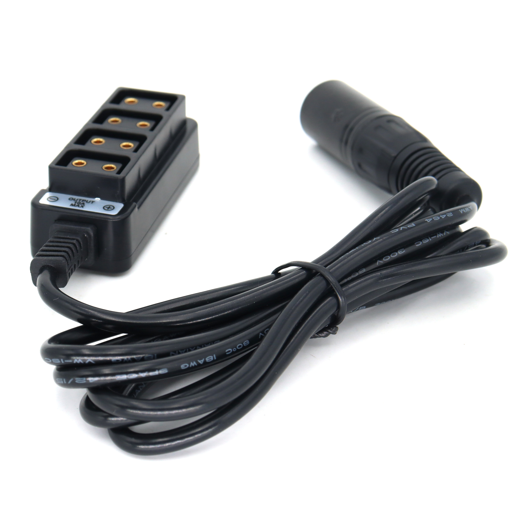 XLR 4Pin to 4 Port D-tap/P-tap Splitter Cable for ARRI RED/TVLOGIC Camera