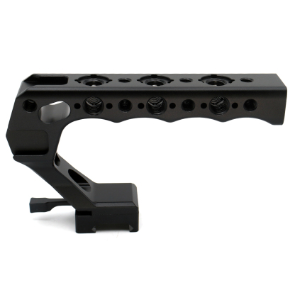 Camera Top Handle with 3/8" ARRI Locating Pins, with 1/4" 3/8" Threads and 3 Cold Shoes, Compatible with ARRI Handles