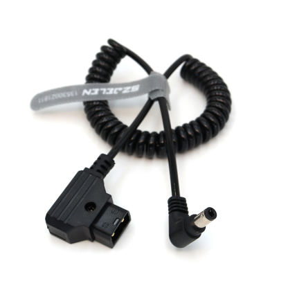 D-tap to Right Angle DC 2.5mm Coiled Power Cable