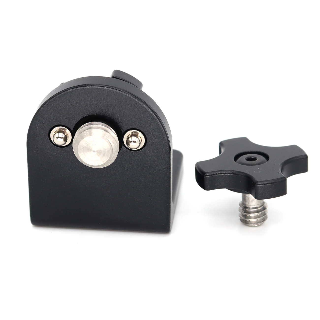 90° Angle Mini L-Shaped Mount Plate Kit with 3/8''-16,1/4"-20 Screw, Elastic Positioning Pin