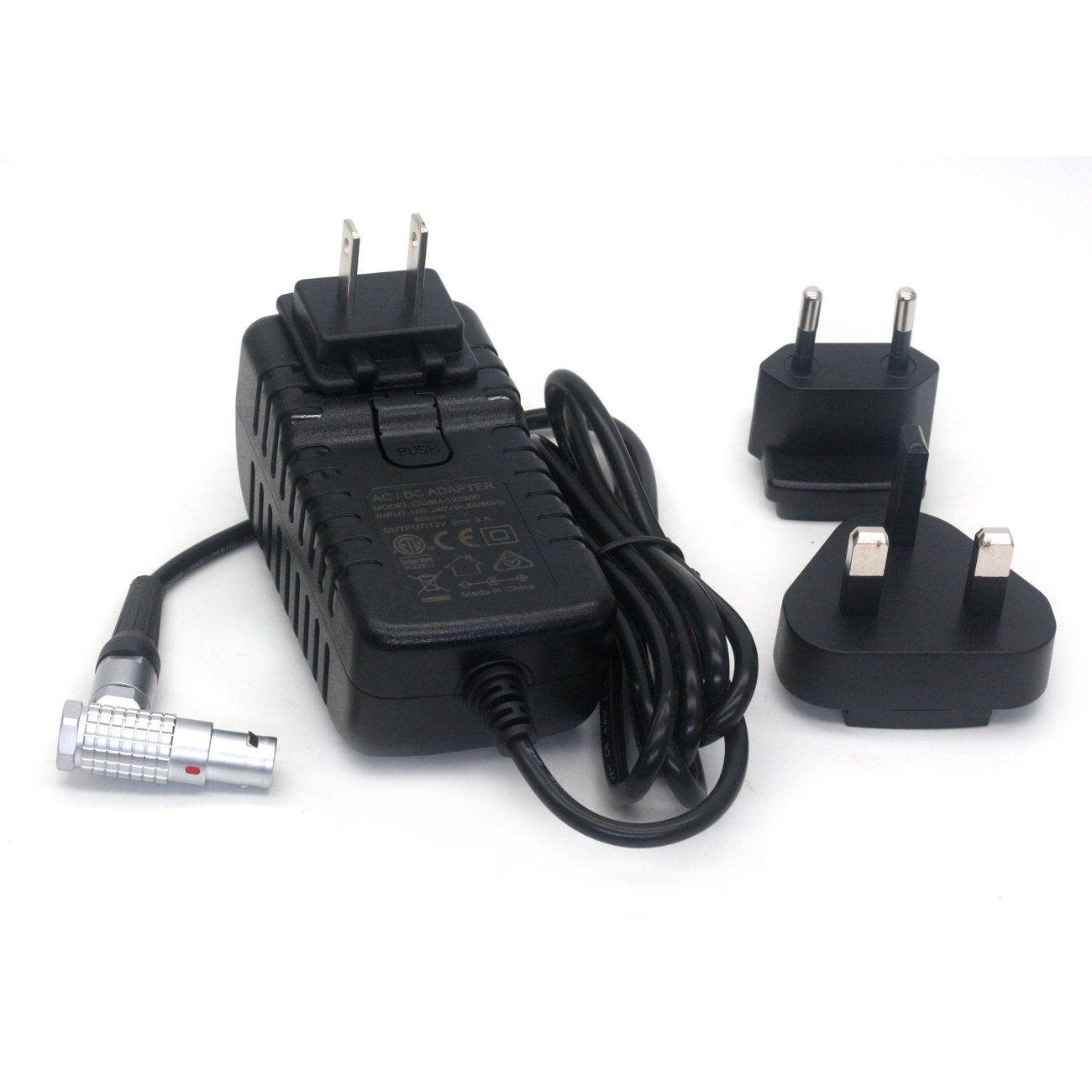 Power Adapter Cable AC 110-220V adapter to FGJ 1B 6pin Female 12V with US/UK/EU Plug for DJI Transmission