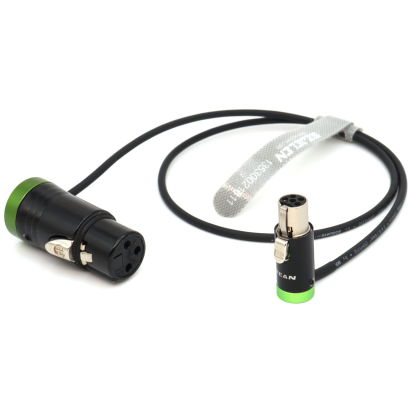 Low-Profile XLR 3Pin Female to TA5F "sommer cicada" cable. For Balanced LINE level signals into Lectrosonics transmitters
