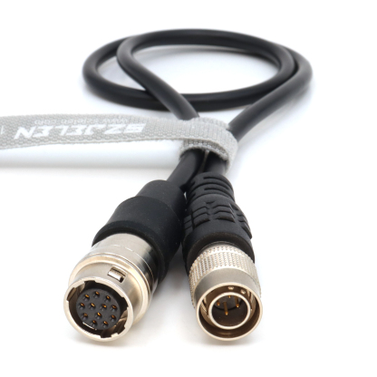 Hirose HR10A 4Pin Male to Float 12Pin Female Adaptor Cable for Sony F5/ F55