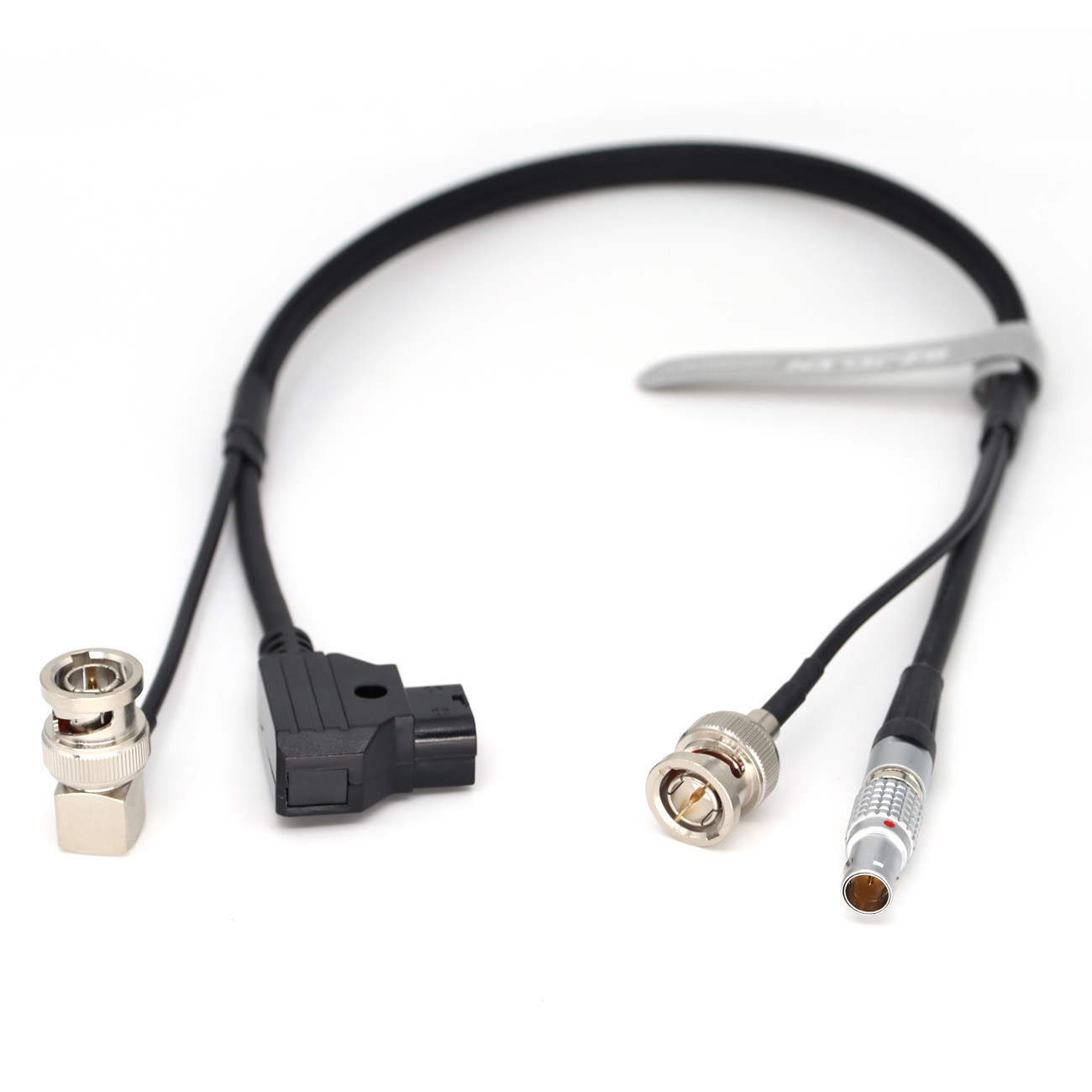 Power Video Cable D-tap to Adjustable Elbow 0B 2Pin + 75ohm SDI for Teradek, Vaxis Transmission