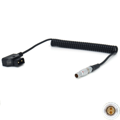 Power Coiled Cable D-tap to 0B 2Pin for Teradek Bolt Pro 1000/3000ft