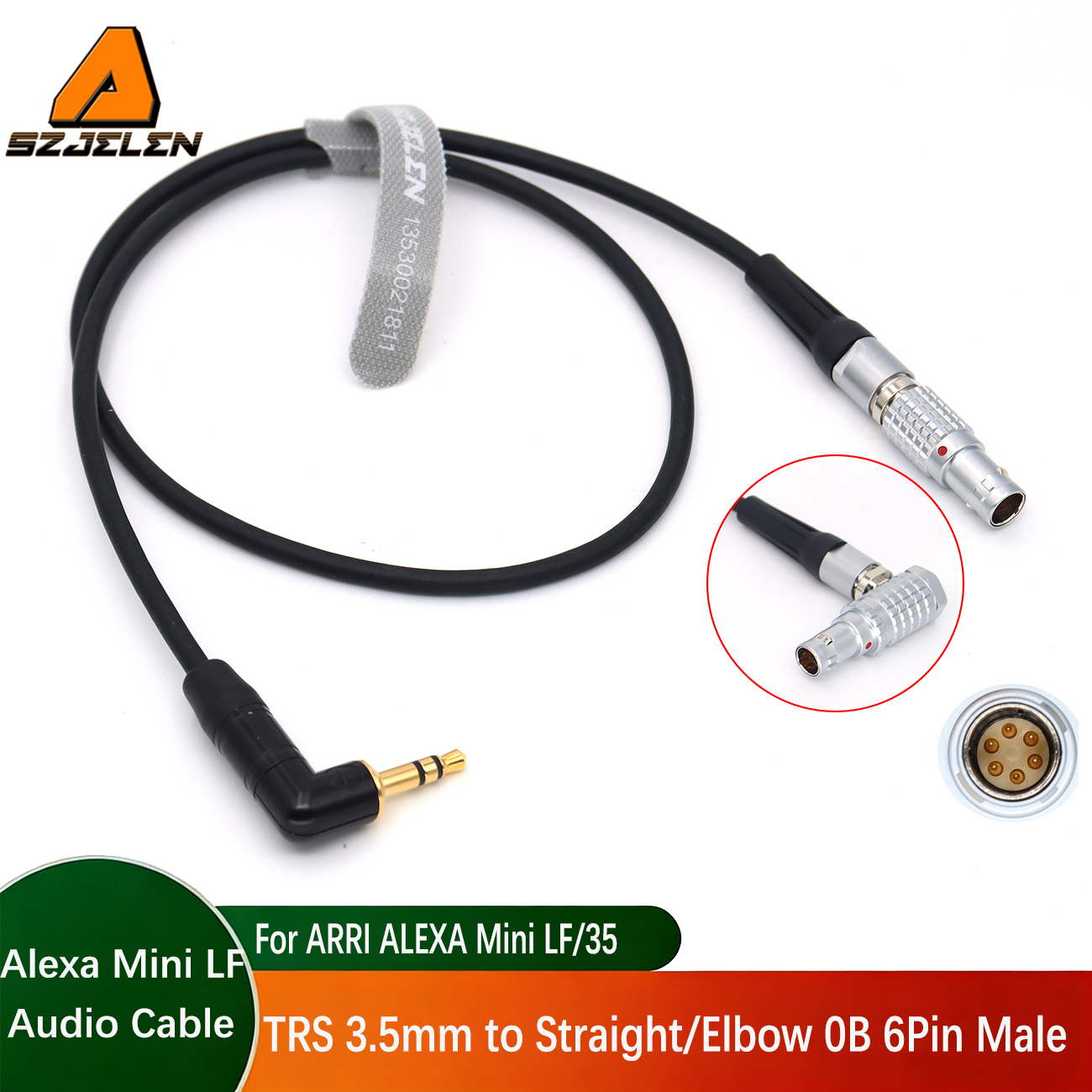 ALEXA Audio Cable 3.5mm Audio to 0B 6Pin Male for ARRI ALEXA Mini LF/35
