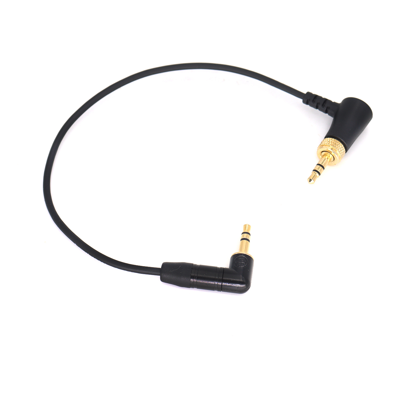 Locking 3.5mm TRS to 3.5mm TRS Audio Cable for Sennheiser Deity TC-1 Right Angle TRS Cable for DSLR Camera
